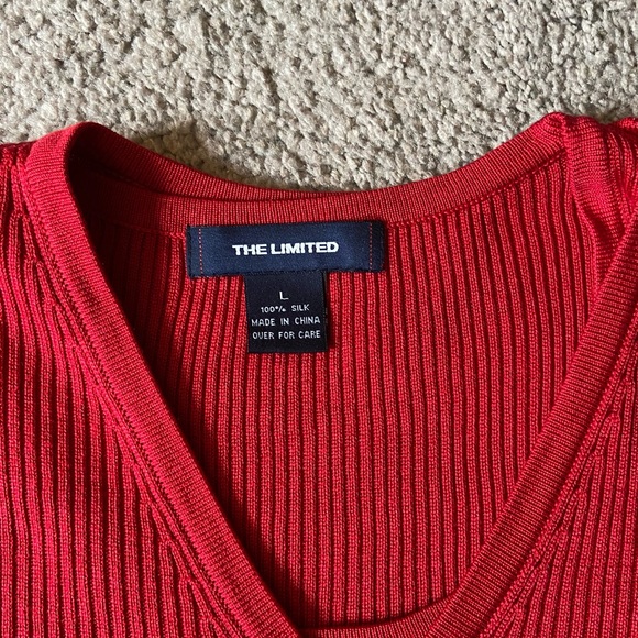 The Limited red cardigan sweater with shell - Picture 2 of 5